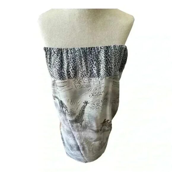 Beautiful African Y2k Tube Dress Sleeveless with slits at the sides. NWT - Picture 1 of 9